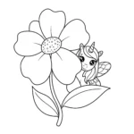 coloriage Fée Licorne pour enfant de 2 ans