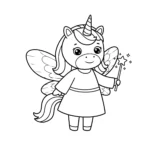 coloriage Fée Licorne en ligne