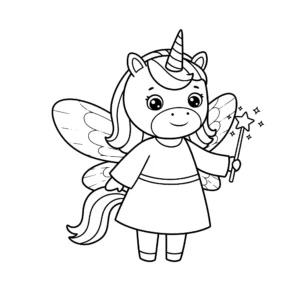 coloriage Fée Licorne en ligne