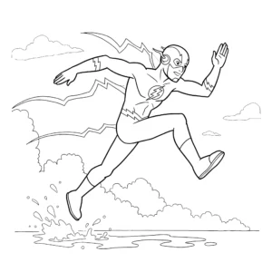 coloriage Flash pour enfant de à imprimer