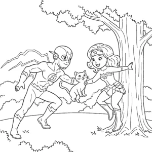 image de coloriage Flash pour enfant