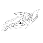 coloriage Flash à imprimer pour enfant de 10 ans