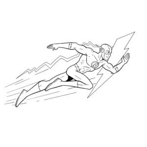 coloriage Flash à imprimer pour enfant de 10 ans