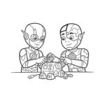 coloriage Flash à imprimer pour enfant de 6 ans