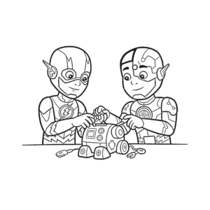 coloriage Flash à imprimer pour enfant de 6 ans