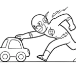 coloriage Flash pour enfants a imprimer