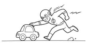 coloriage Flash pour enfants a imprimer