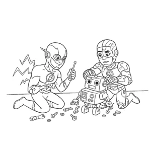 coloriage Flash à imprimer pour enfant de 4 ans
