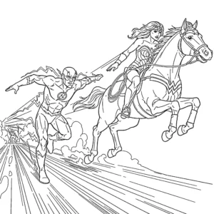coloriage Flash à imprimer pour enfant de 6 ans
