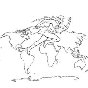 coloriage Flash pour enfants à imprimer