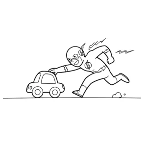 coloriage Flash pour enfant de 6 ans