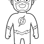 coloriage Flash à imprimer pour enfant de 3 ans
