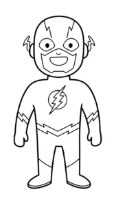 coloriage Flash à imprimer pour enfant de 3 ans