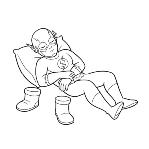 coloriage Flash pour enfants a imprimer