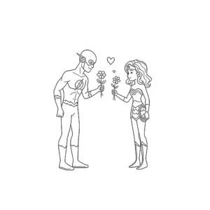 coloriage Flash pour enfant de 5 ans