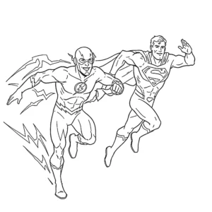imprimer coloriage Flash gratuit