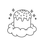 coloriage Gâteau de Pâques à imprimer gratuit