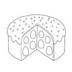 coloriage Gâteau de Pâques pour enfant de 2 ans