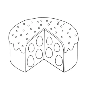 coloriage Gâteau de Pâques pour enfant de 2 ans