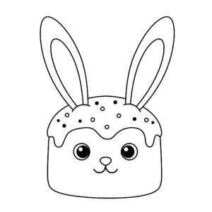 a imprimer coloriage Gâteau de Pâques gratuit
