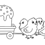 imprimer coloriage Gâteau de Pâques