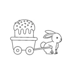 coloriage Gâteau de Pâques a colorier en ligne gratuitement