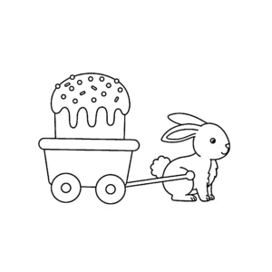 coloriage Gâteau de Pâques a colorier en ligne gratuitement