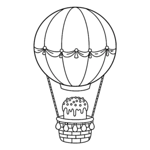 coloriage Gâteau de Pâques à imprimer pdf gratuit