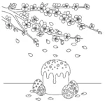 coloriage Gâteau de Pâques de pour enfants