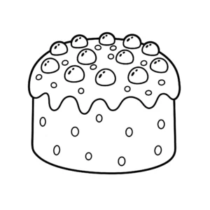 coloriage Gâteau de Pâques en ligne pour enfant