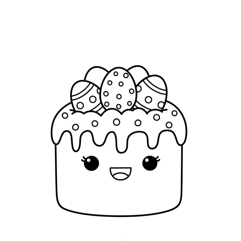 Tranh tô màu Gâteau de Pâques