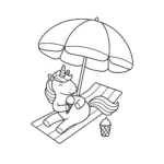 coloriage Glace Licorne à imprimer pour enfant de 8 ans