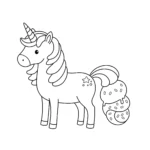 coloriage Glace Licorne à imprimer pour enfant de 10 ans