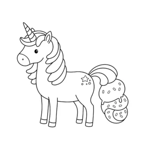 coloriage Glace Licorne à imprimer pour enfant de 10 ans
