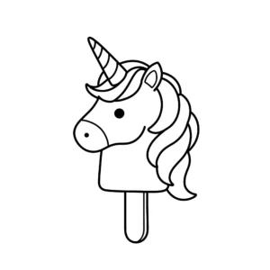 coloriage Glace Licorne et apprentissage