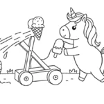 coloriage Glace Licorne gratuit a imprimer