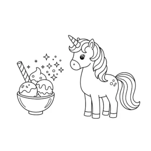coloriage Glace Licorne d