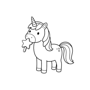 coloriage Glace Licorne pour bebe a imprimer
