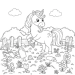coloriage Glace Licorne à imprimer pour enfant de 2 ans