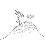 coloriage Glace Licorne pour primaire