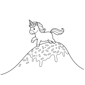 coloriage Glace Licorne pour primaire