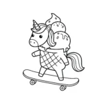 coloriage Glace Licorne pour enfant de 2 ans