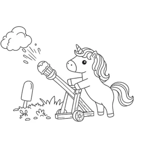 coloriage Glace Licorne gratuit