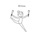 coloriage Gymnastique pour enfant gratuit