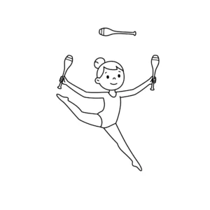 coloriage Gymnastique pour enfant gratuit