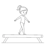 coloriage Gymnastique à imprimer a4