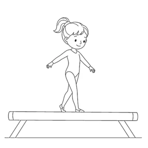 coloriage Gymnastique à imprimer a4