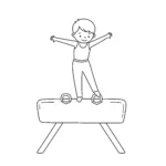 imprimer coloriage Gymnastique pour enfant