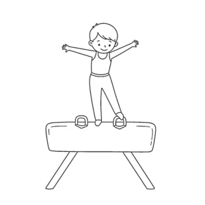 imprimer coloriage Gymnastique pour enfant