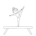 coloriage Gymnastique pour enfants à imprimer